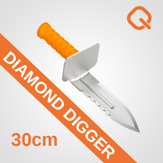 Couteau de Fouille Diamond Quest Orange Pelle à Main