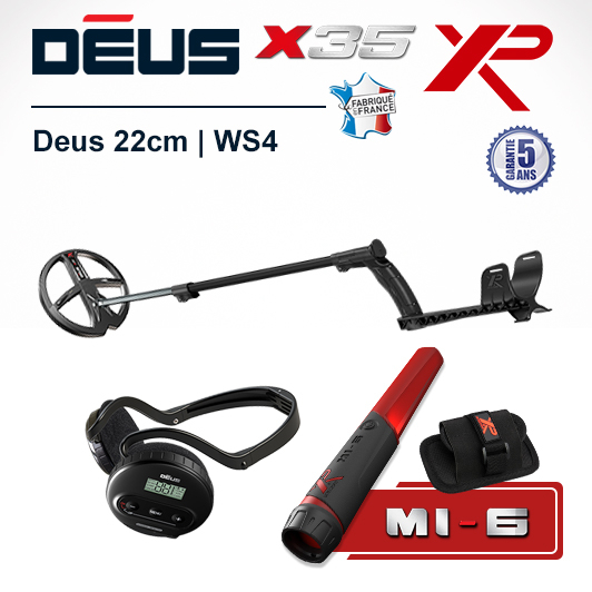 XP Deus 22cm X35 et Casque WS4 MI6