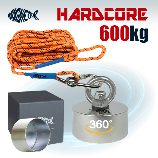 Pack Aimant 600kg Hardcore Magnetar 360°